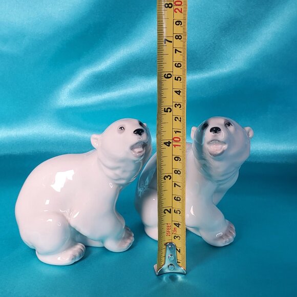 2 POLAR BEARS MATCHING PAIR USSR LOMONSOV - Picture 7 of 10